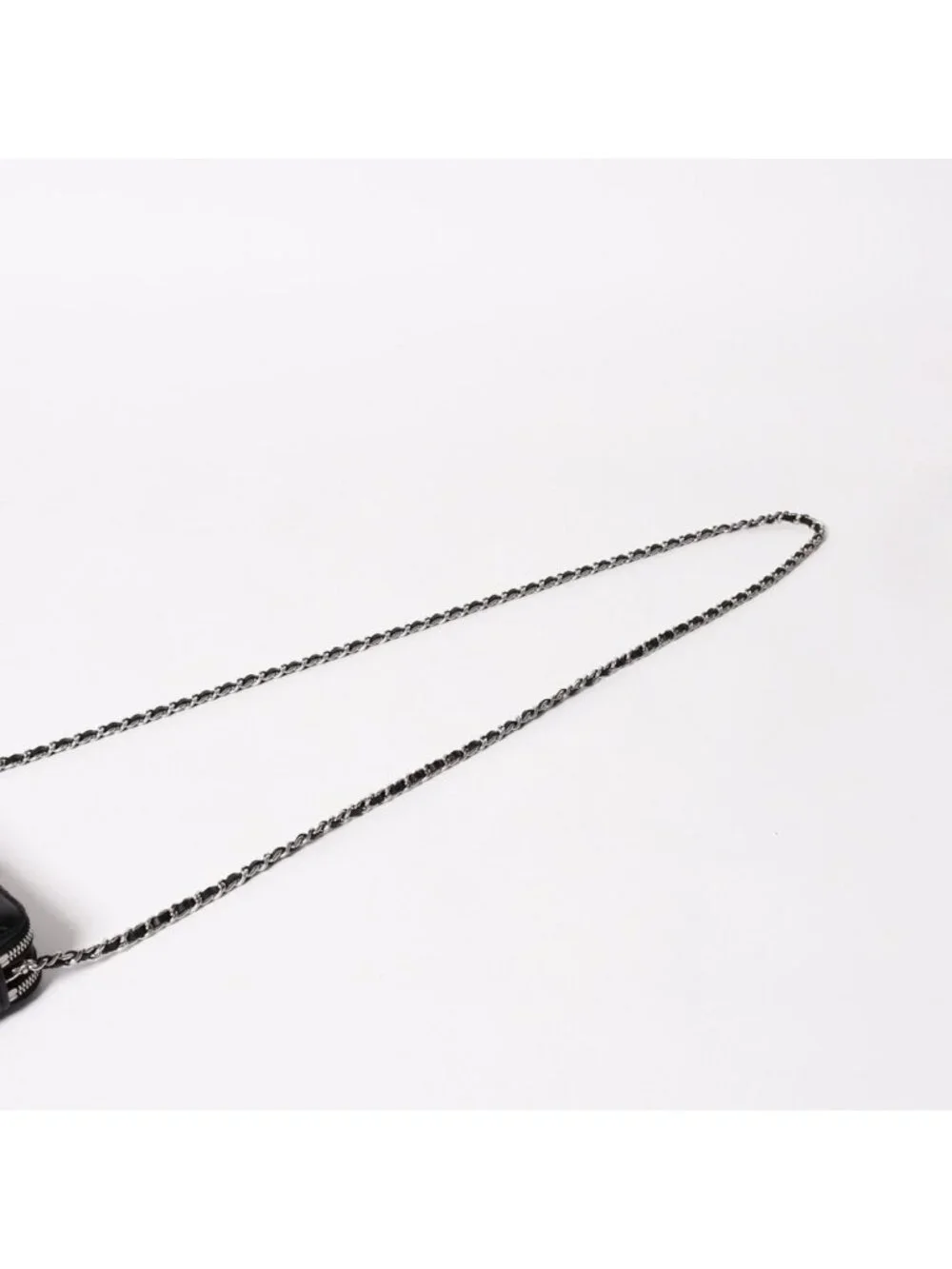 Chanel Chain Wallet on CC Logo Lambskin Black Silver Shoulder Bag